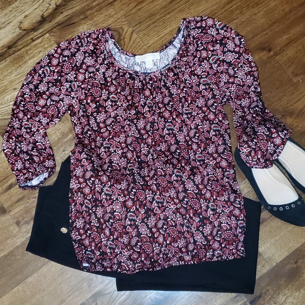 Womens Michael Kors 3/4 sleeve top size M